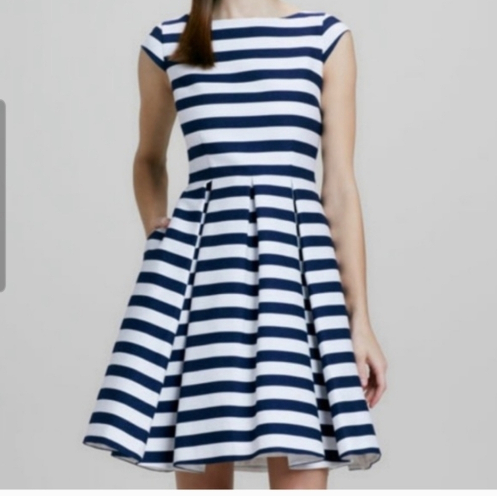 Kate Spade Never Worn New With Tags Size 0 Navy and White Striped Mini Dress